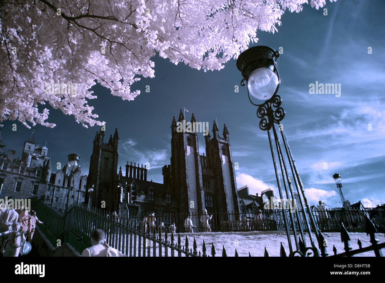 Edinburgh City Playfair passi in IR infrarossi, Scotland Regno Unito Foto Stock