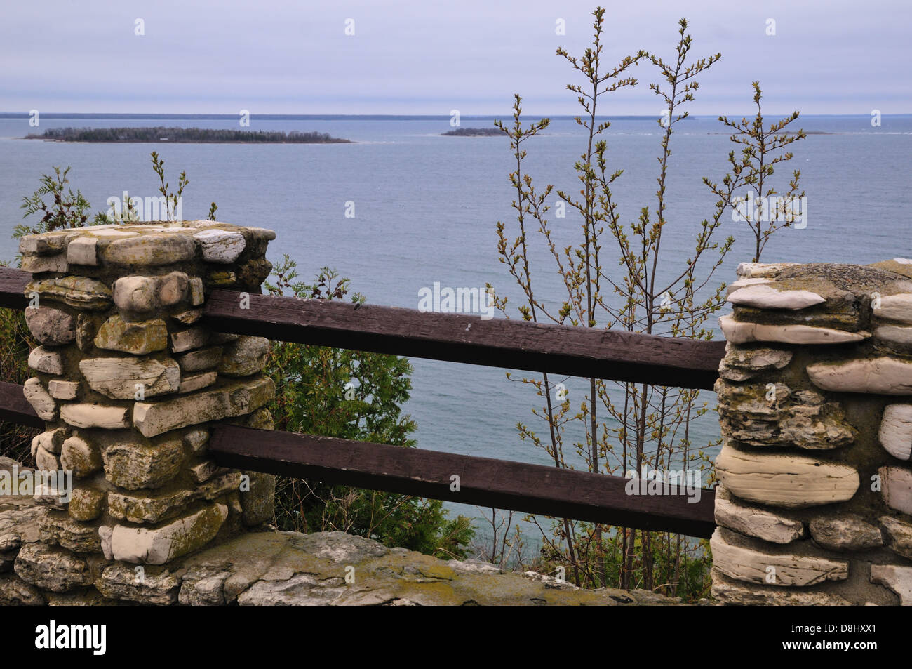 Isole di fragola visto da Sven's Bluff, penisola parco dello stato Foto Stock