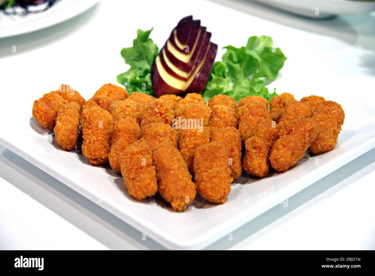 Polpette fritte di cibi asiatici. Foto Stock