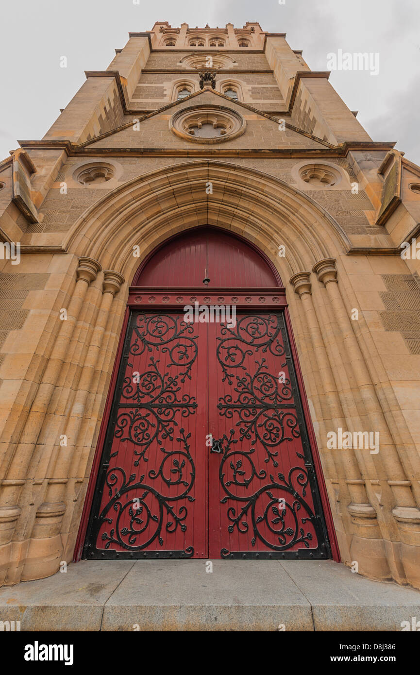 La Cattedrale di St Paul e nel centro di Melbourne, Australia Foto Stock