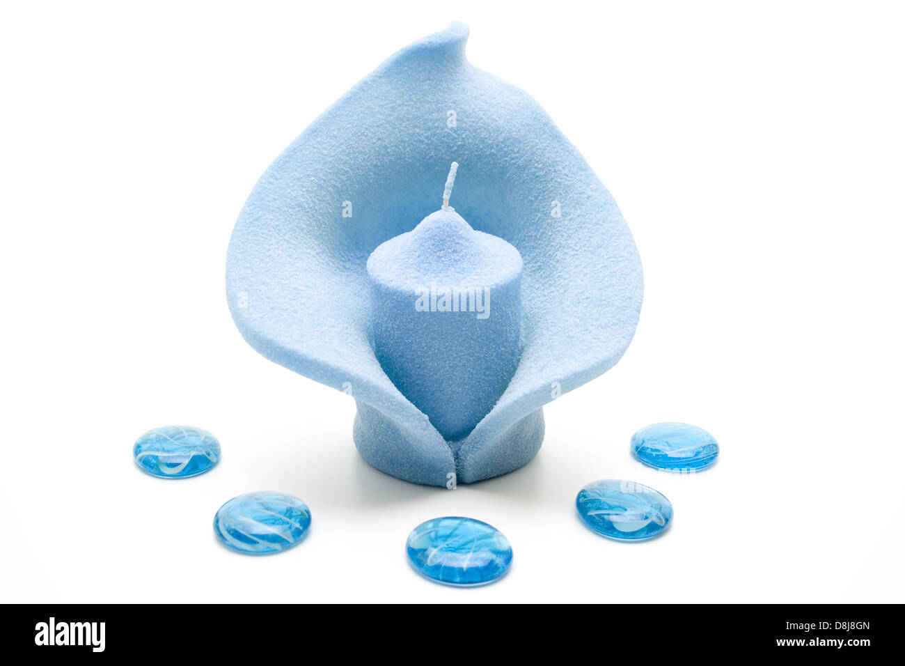 Candela blu Foto Stock