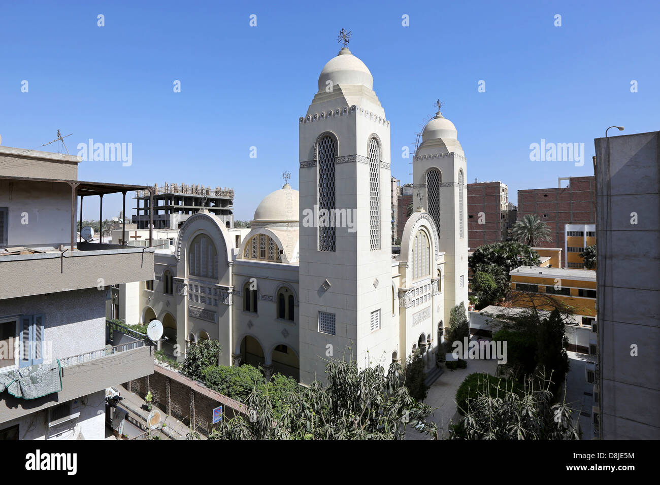 Copto Cattolico nella cattedrale di Asyut, Alto Egitto Foto Stock