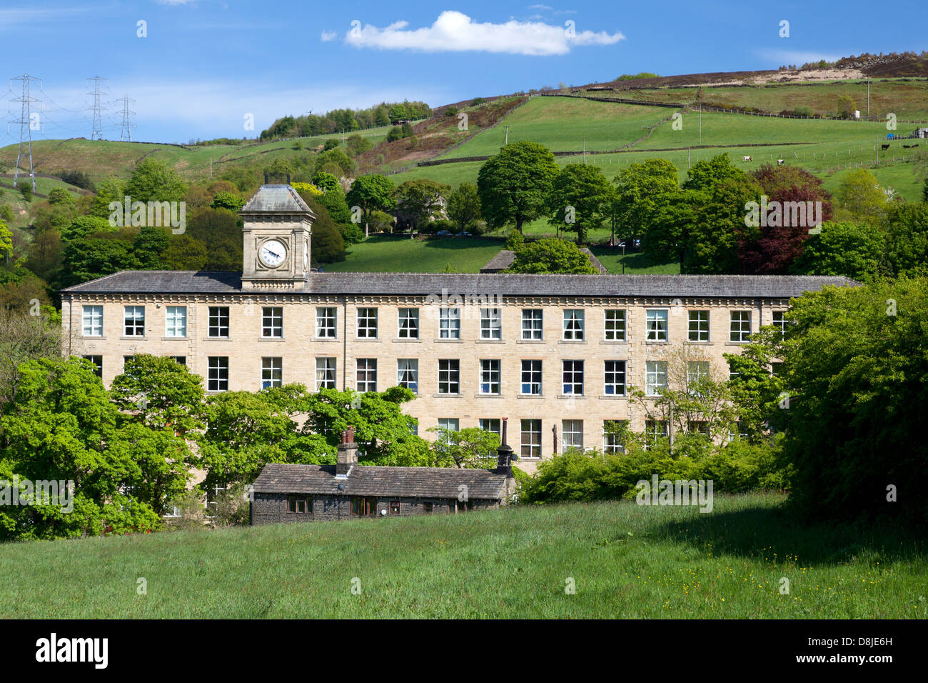 Rishworth Palace, un ex mulino convertito in appartamenti, Rishworth, West Yorkshire Foto Stock