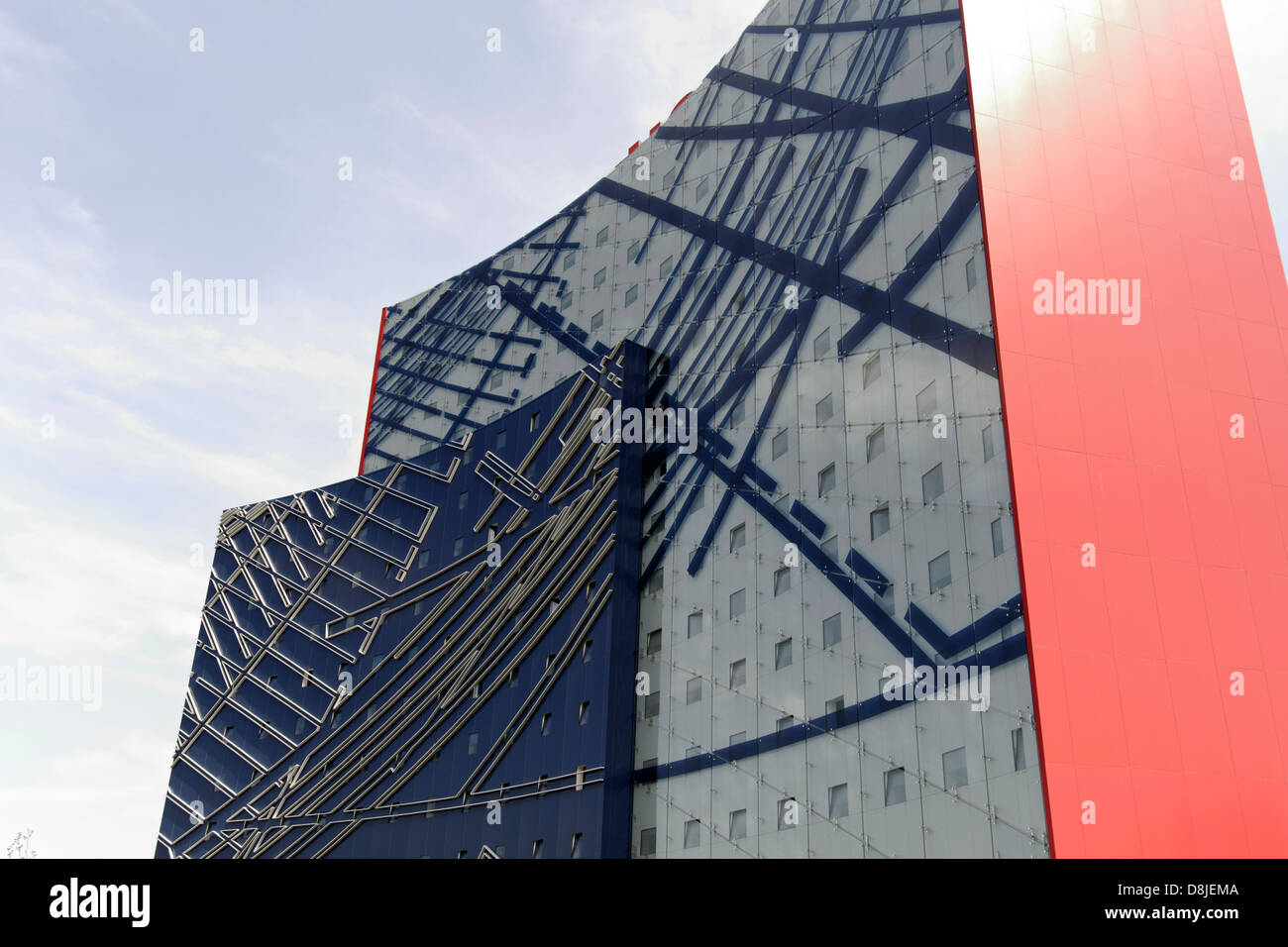 Facciata moderna di un hotel, Copenhagen, Danimarca Foto Stock