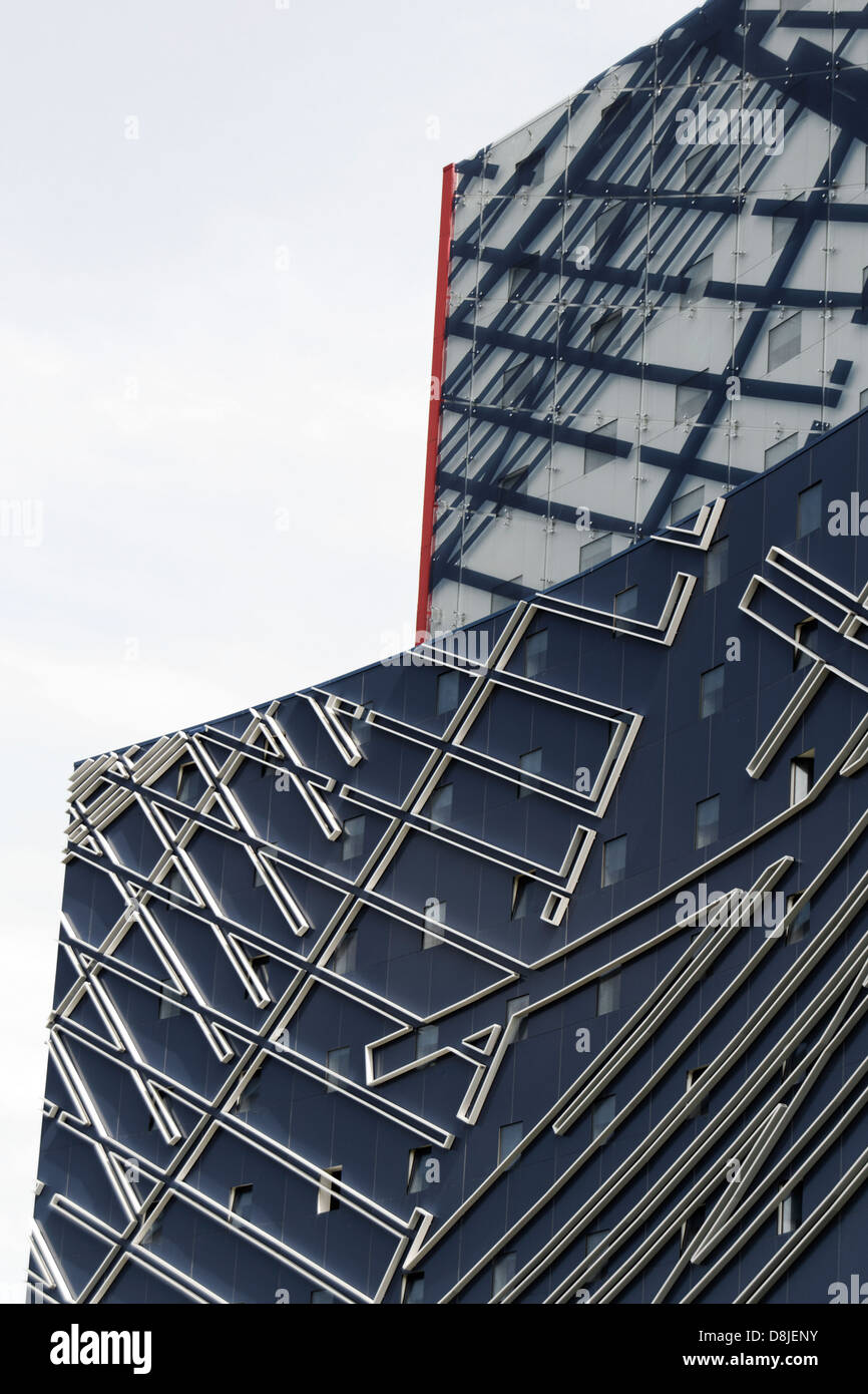 Facciata moderna di un hotel, Copenhagen, Danimarca Foto Stock