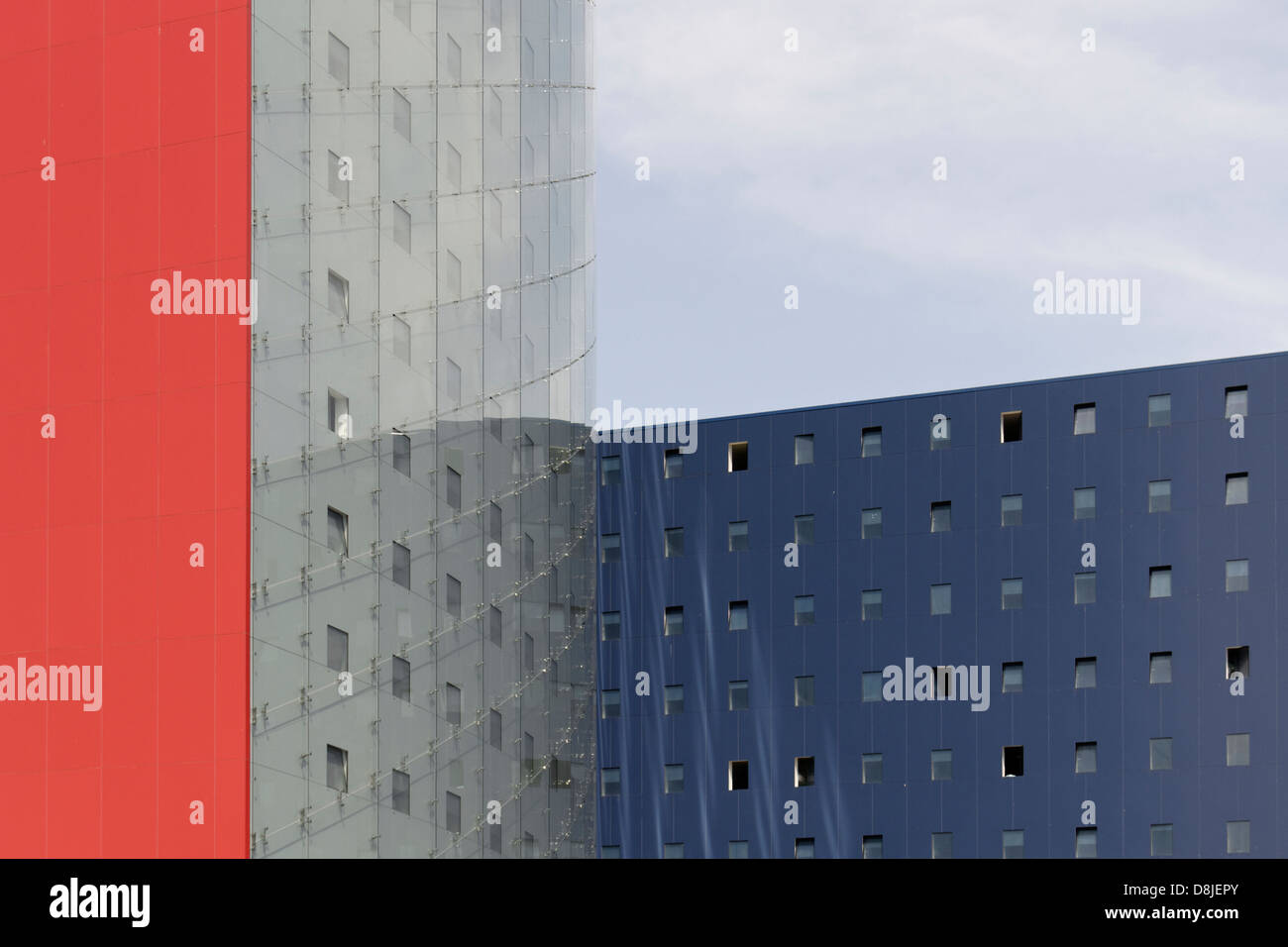 Facciata moderna di un hotel, Copenhagen, Danimarca Foto Stock