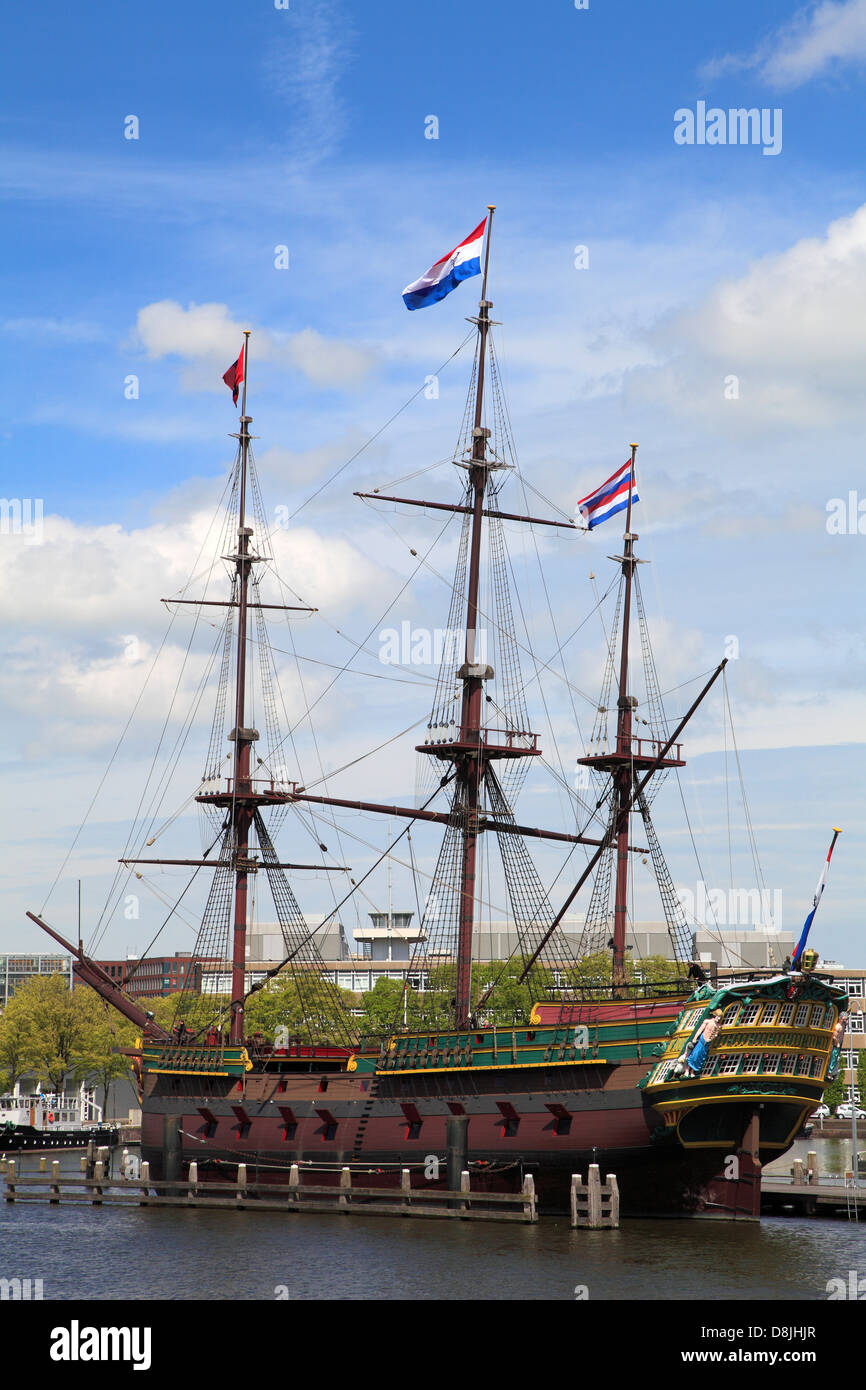 Paesi Bassi, Amsterdam, Museo Marittimo, VOC nave, Foto Stock