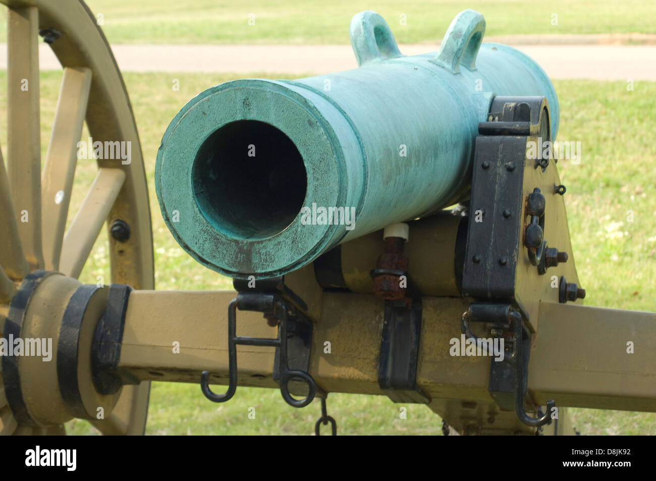 Modello 1841 24-pounder campo obice, Shiloh National Military Park, Tennessee. Fotografia digitale Foto Stock