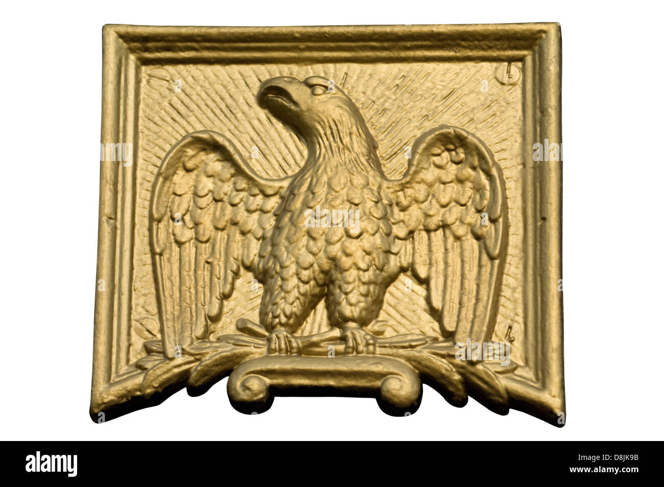 Eagle emblema sulla porta d'ingresso, cimitero nazionale, Shiloh National Military Park, Tennessee. Fotografia digitale Foto Stock