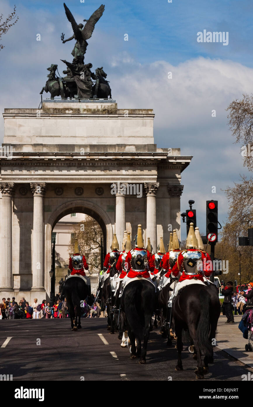 Vita delle guardie cavalleria domestico-Londra Foto Stock