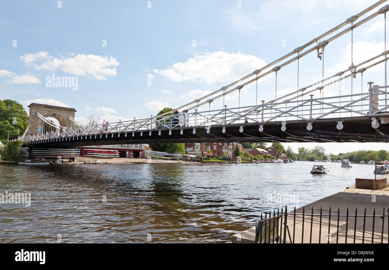 Il ponte di sospensione Marlow Regno Unito Foto Stock