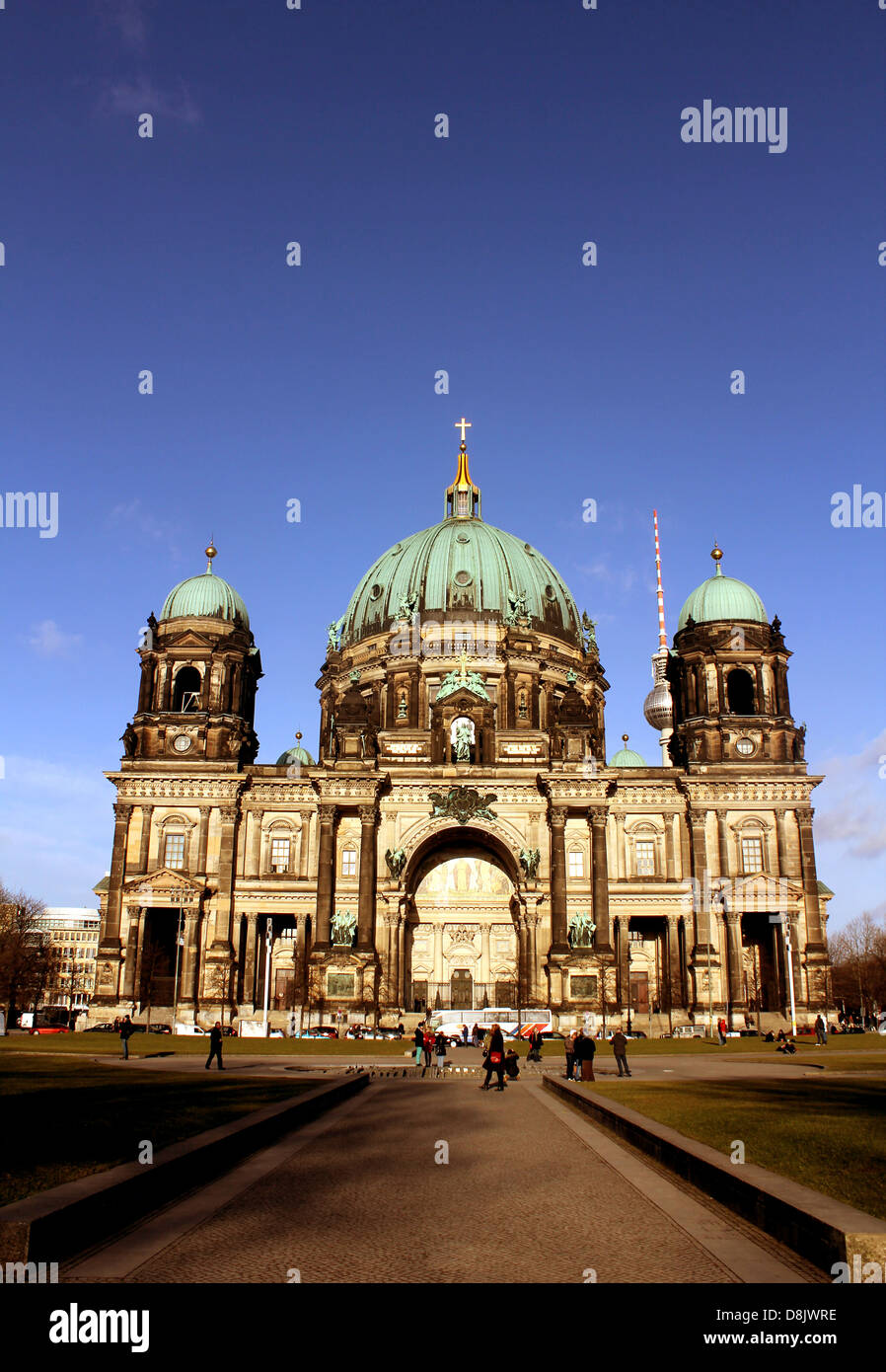 La parte anteriore della cattedrale di Berlino Foto Stock