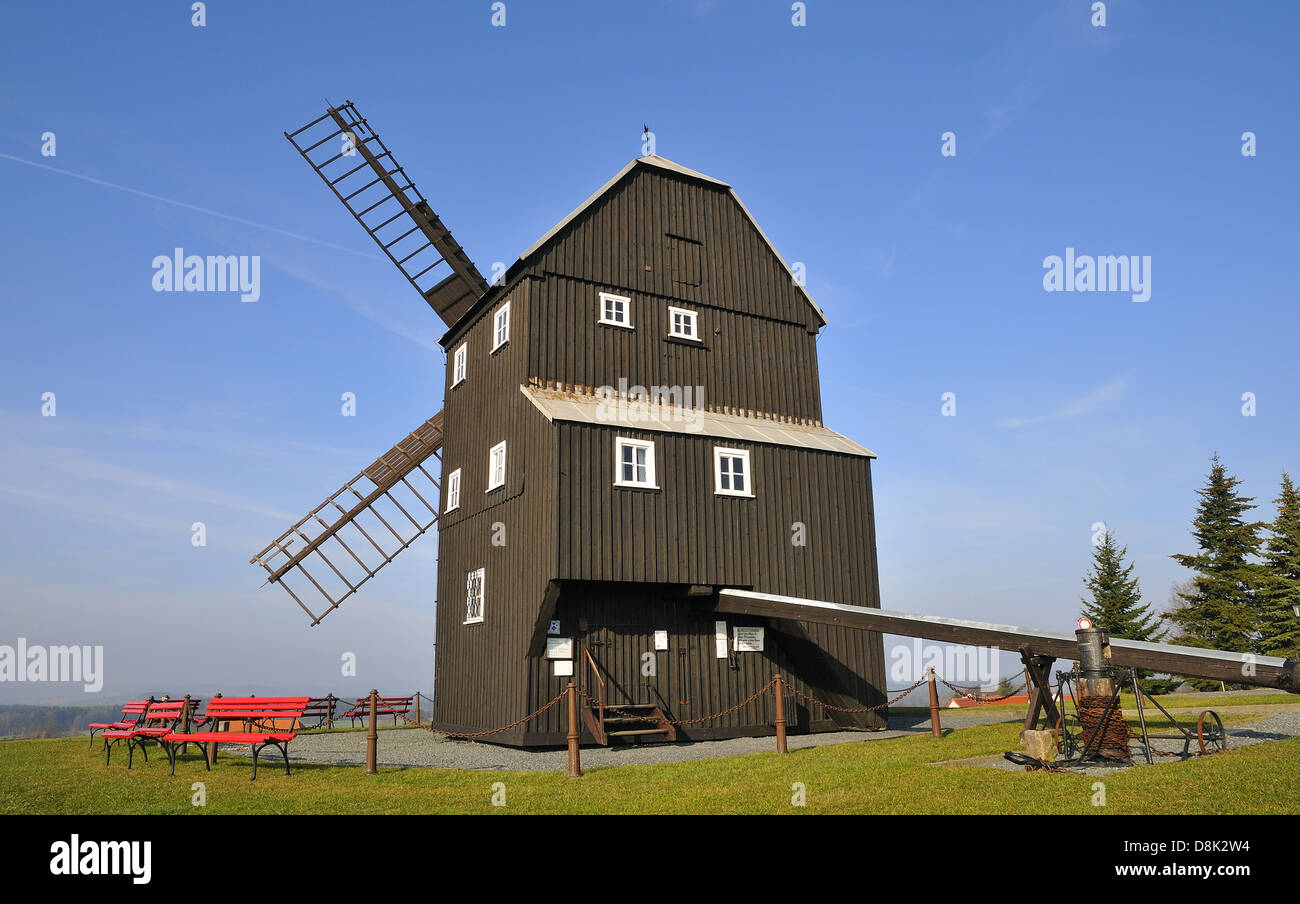 Bockwind-Mill Kottmarsdorf Foto Stock