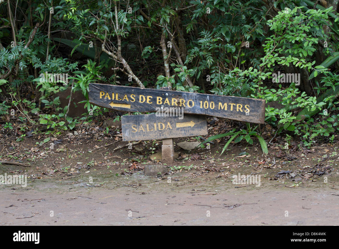 Pentole di fango, Pilas de barro, bolla, Segno, Rincon de la Vieja National Park, Costa Rica Foto Stock