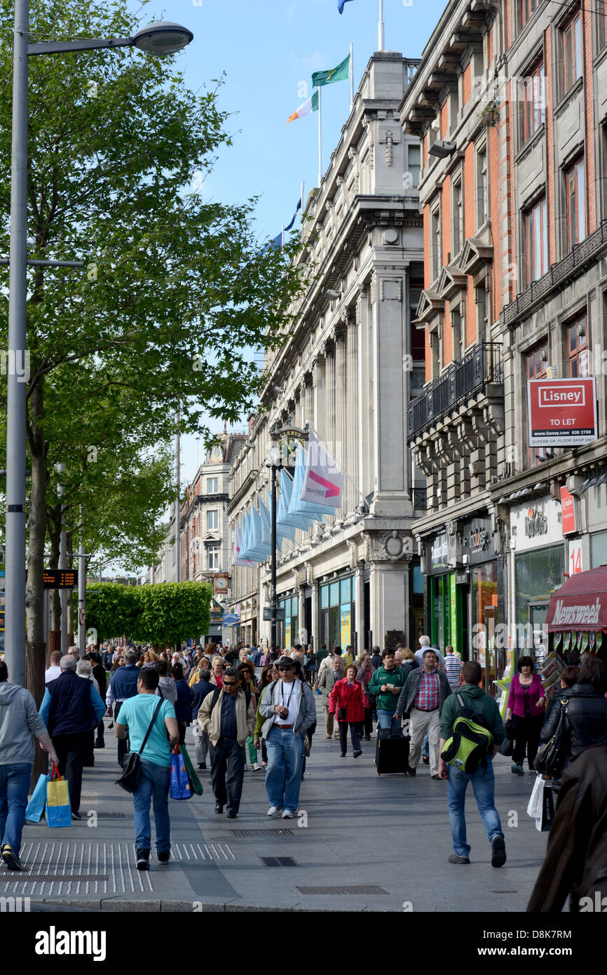 L'Europa, l'Irlanda, Dublino, città capitale, O'Connell Street Foto Stock