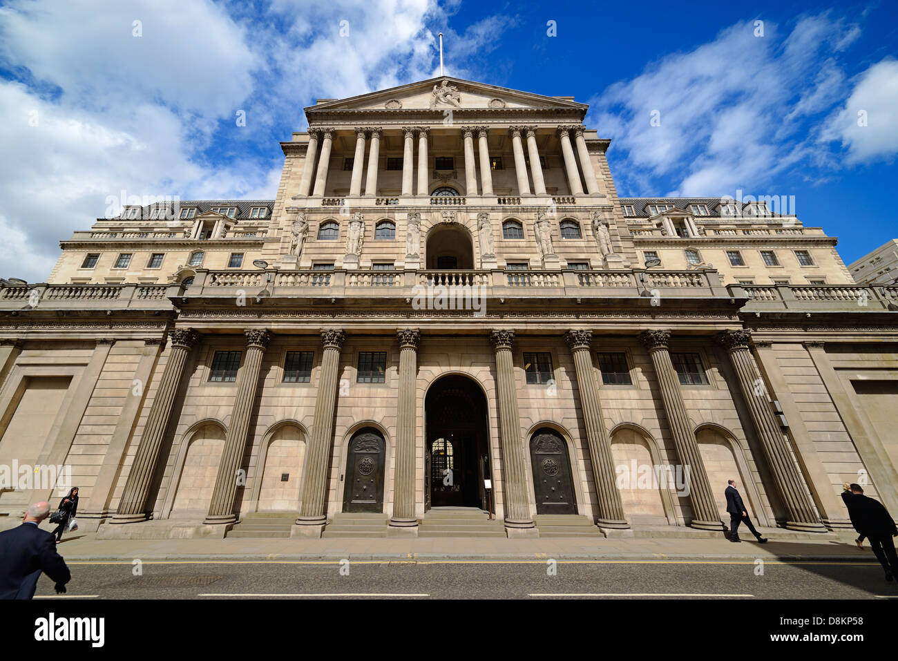 La Bank of England, Threadneedle Street, Londra, Inghilterra, Regno Unito. Foto Stock