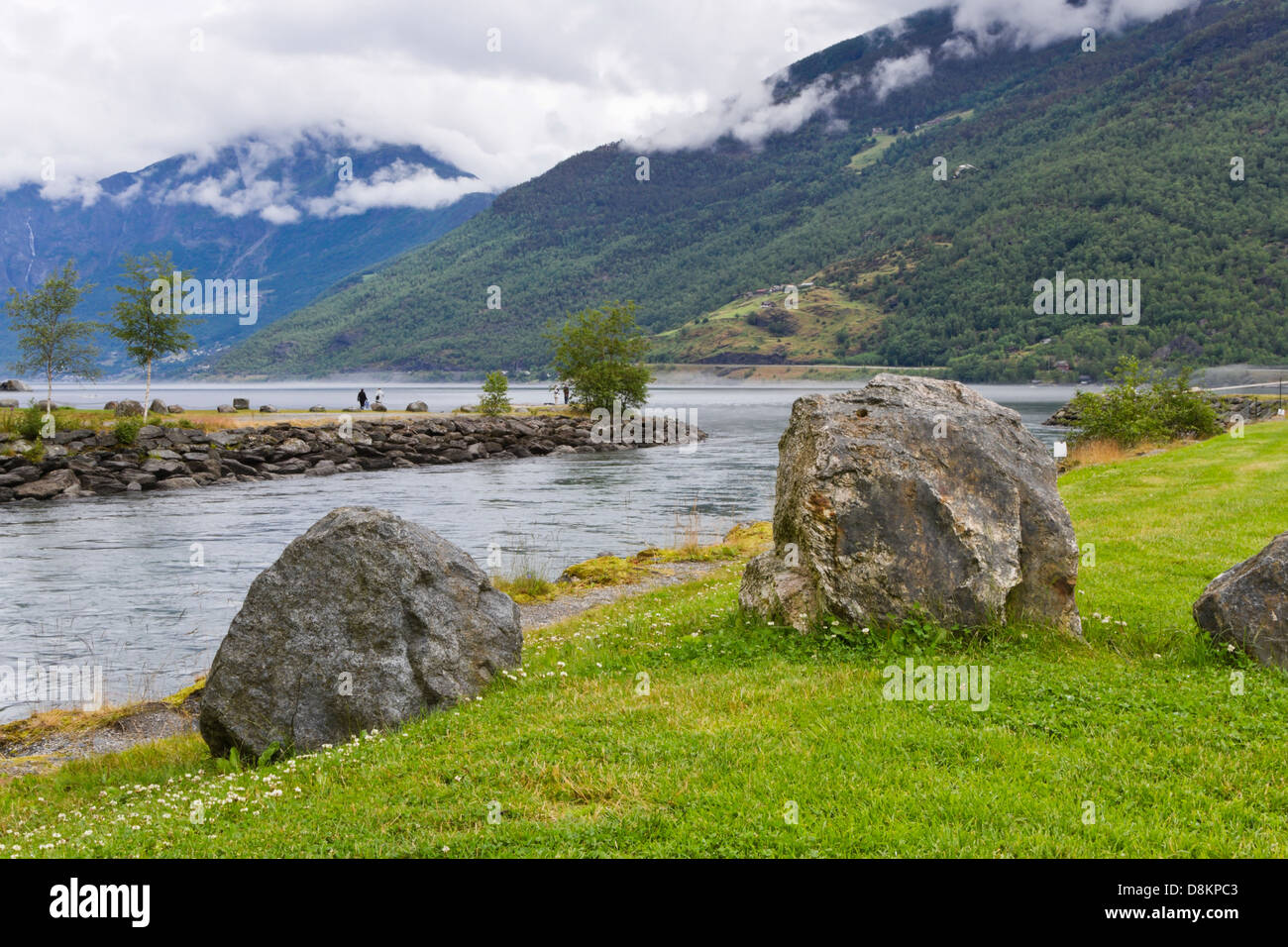 Vedute panoramiche del fiordo, Norvegia. Foto Stock