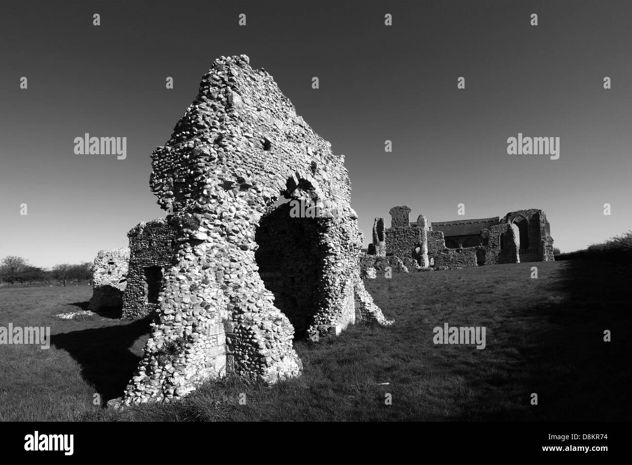 Le rovine di abbazia a Leiston vicino a Aldeburgh nella contea di Suffolk, Inghilterra, Gran Bretagna Foto Stock