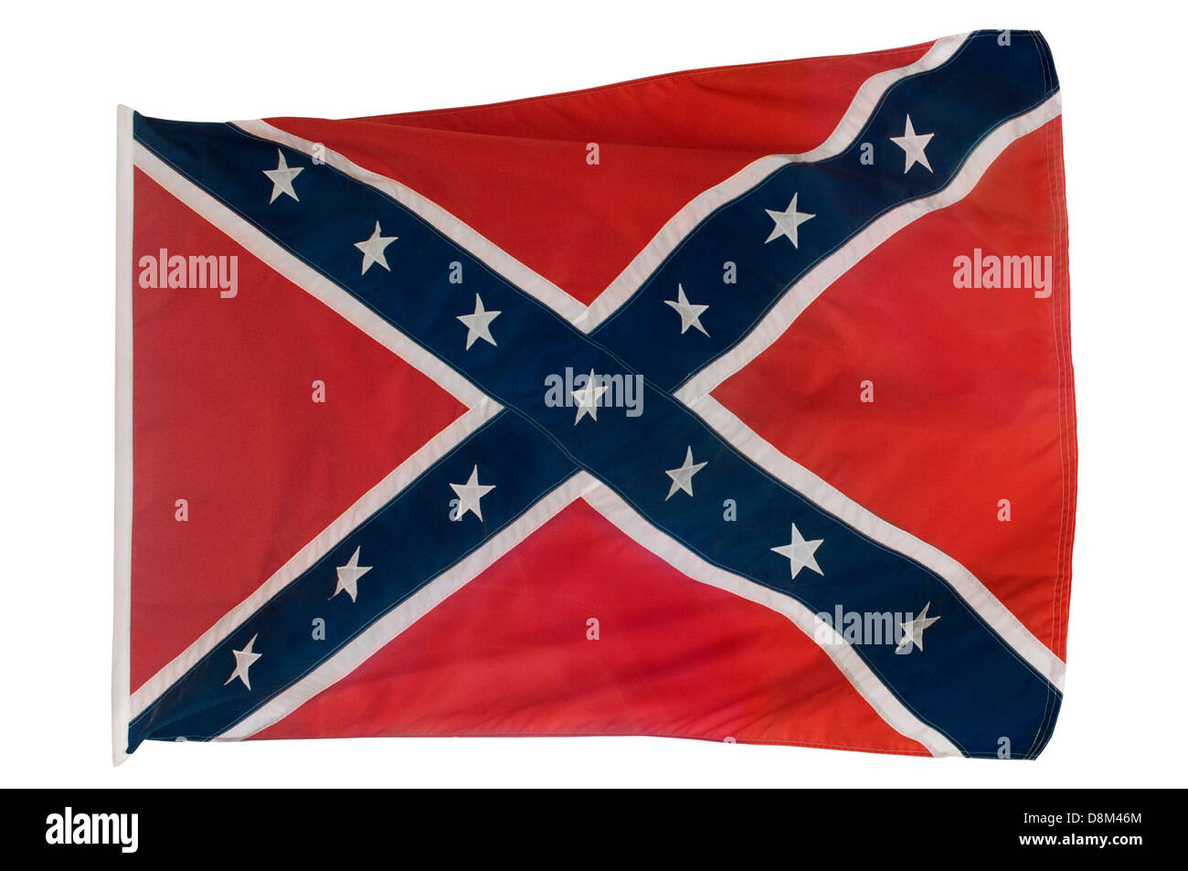 Confederati bandiera di battaglia, Fort Pillow parco statale, Tennessee. Fotografia digitale Foto Stock