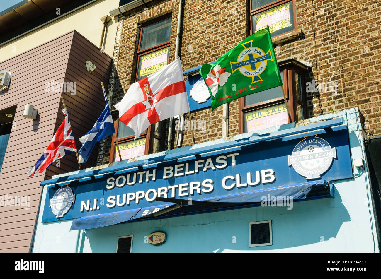 A sud di Belfast Irlanda del Nord sostenitore del club Foto Stock
