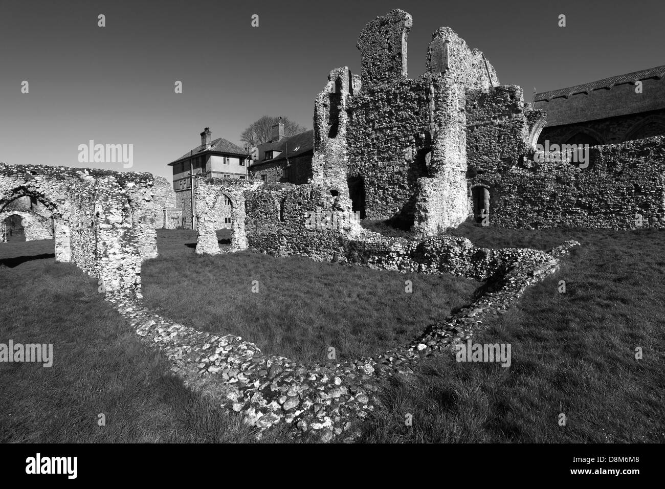 Le rovine di abbazia a Leiston vicino a Aldeburgh nella contea di Suffolk, Inghilterra, Gran Bretagna Foto Stock
