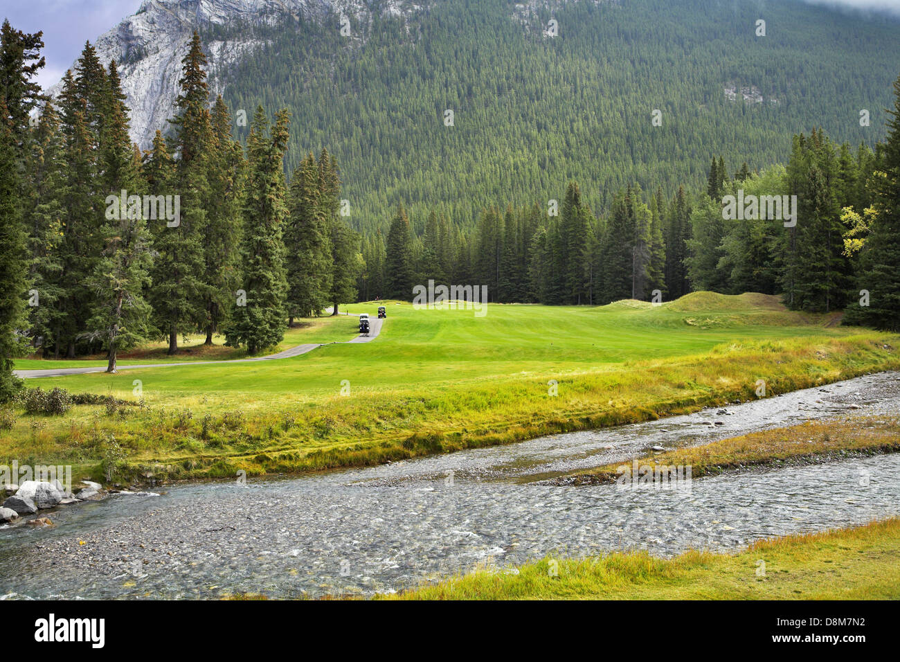 Piuttosto sottili mountain piccolo fiume. Foto Stock