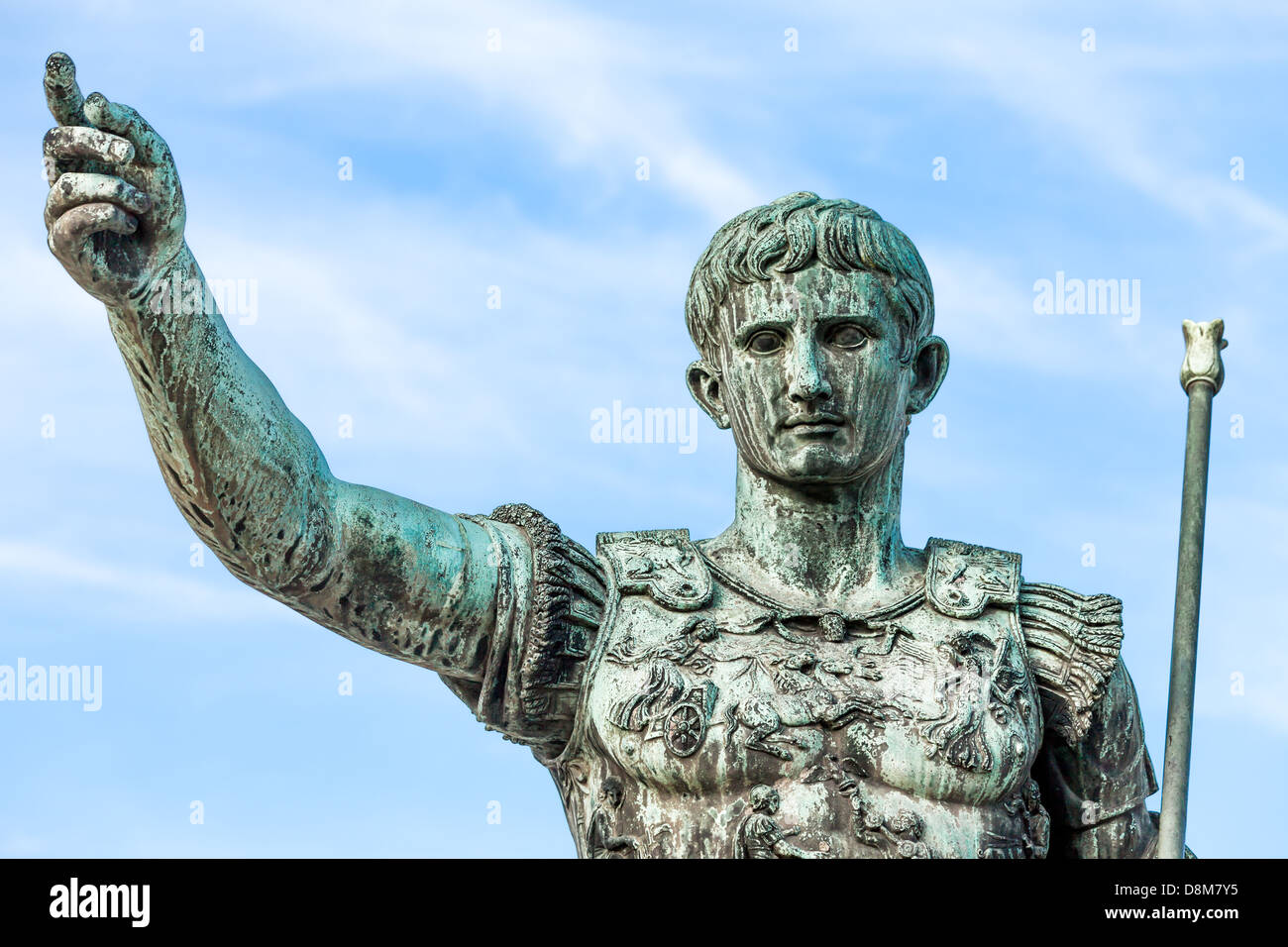 Statua di Cesare Augusto, Roma, Italia Foto Stock
