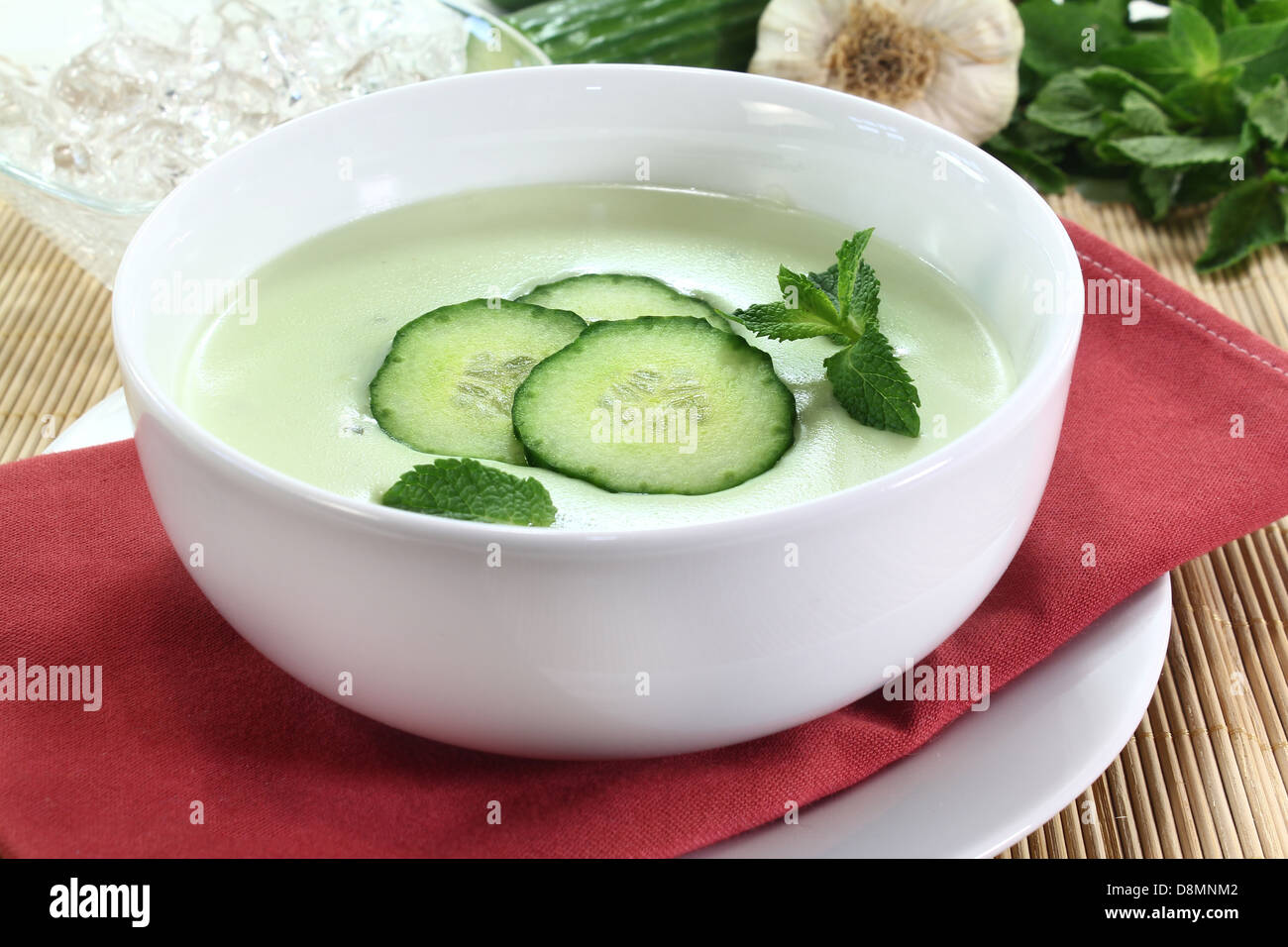 zuppa di cetriolo Foto Stock