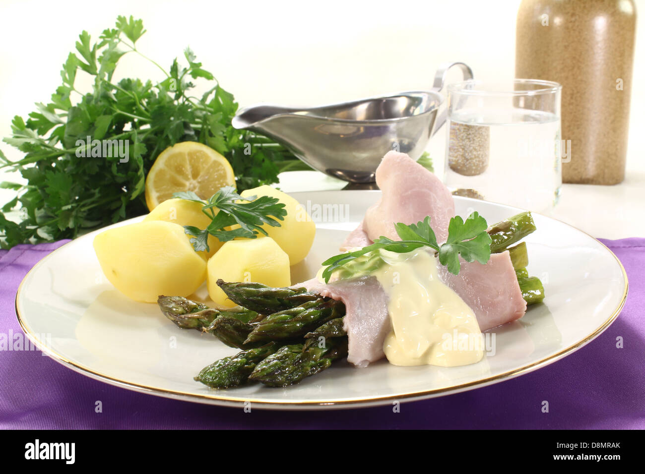 asparagi verdi Foto Stock