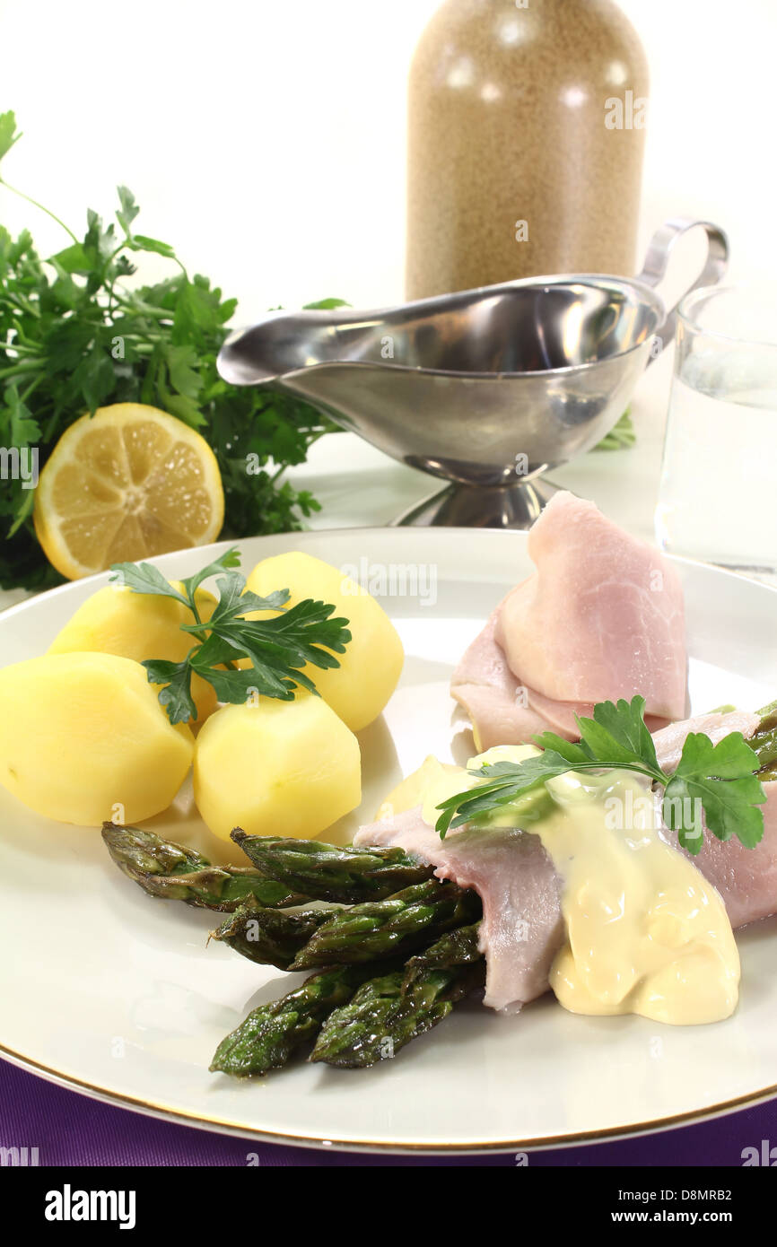 asparagi verdi Foto Stock