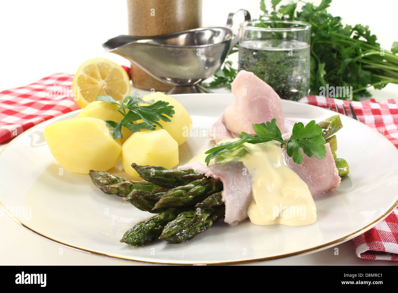 asparagi verdi Foto Stock