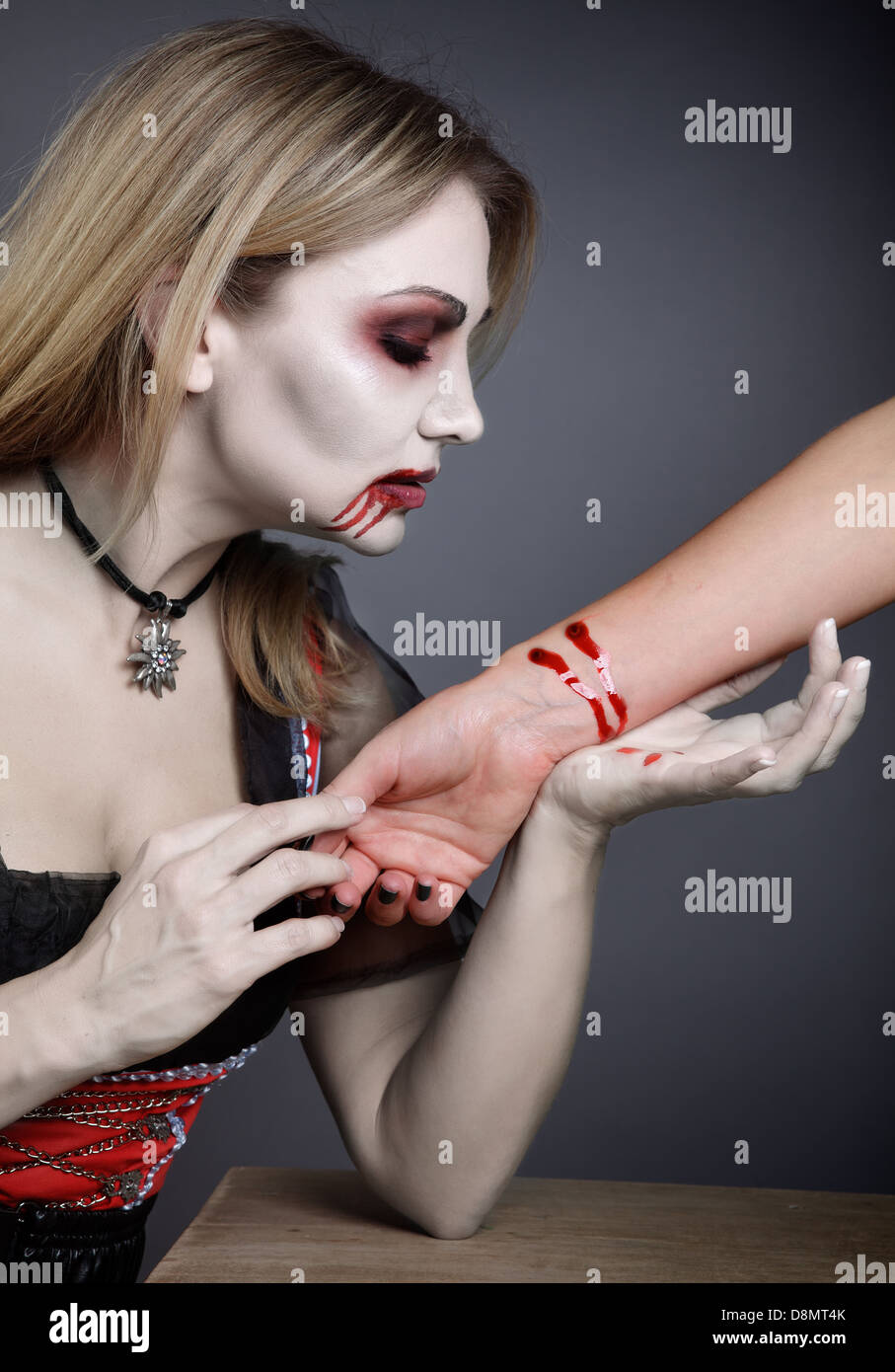 Donna vampiro Foto Stock
