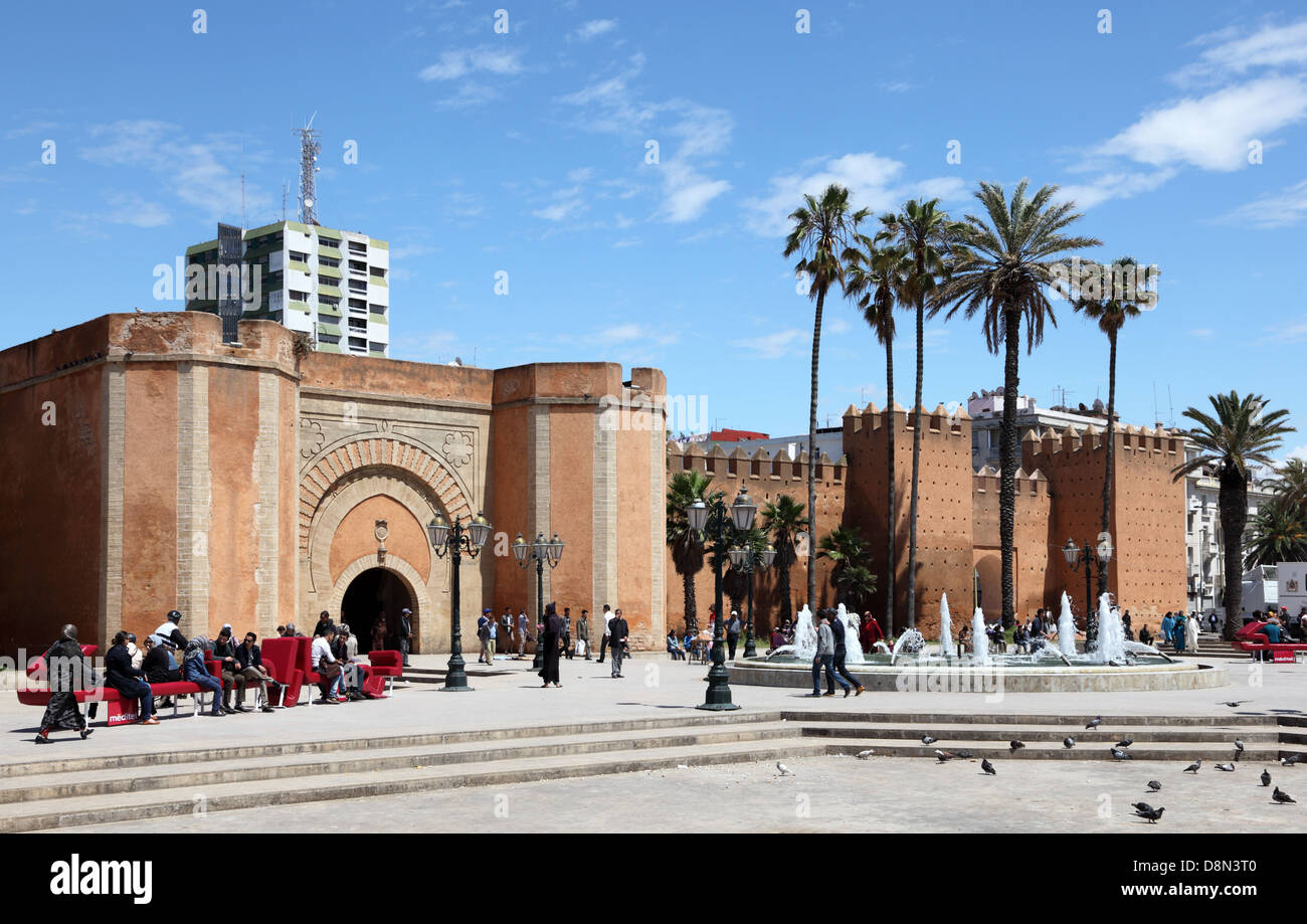 Bab el aveva Square a Rabat, Marocco Foto Stock