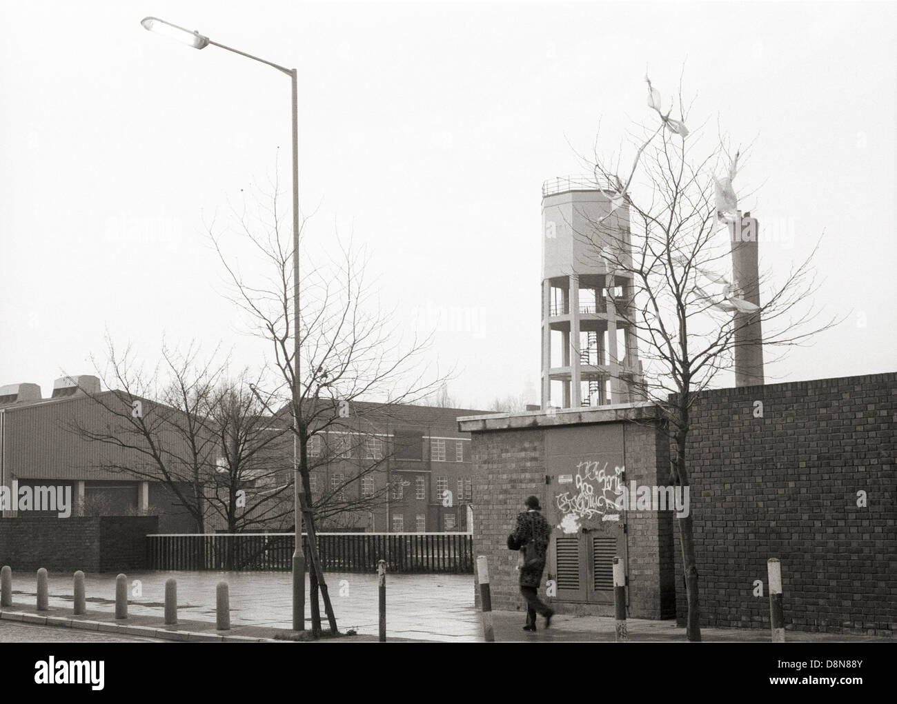 Camley Street dietro la stazione di King Cross, a nord di Londra nel 1984 prima di riqualificazione ha iniziato Foto Stock