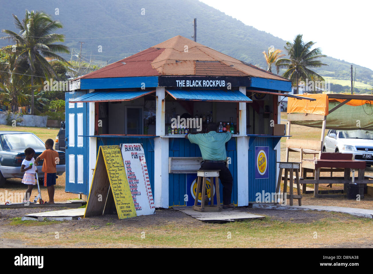 La Black Rock pub dell'isola caraibica di Basseterre Saint Kitts e Nevis isola nel West Indies Foto Stock
