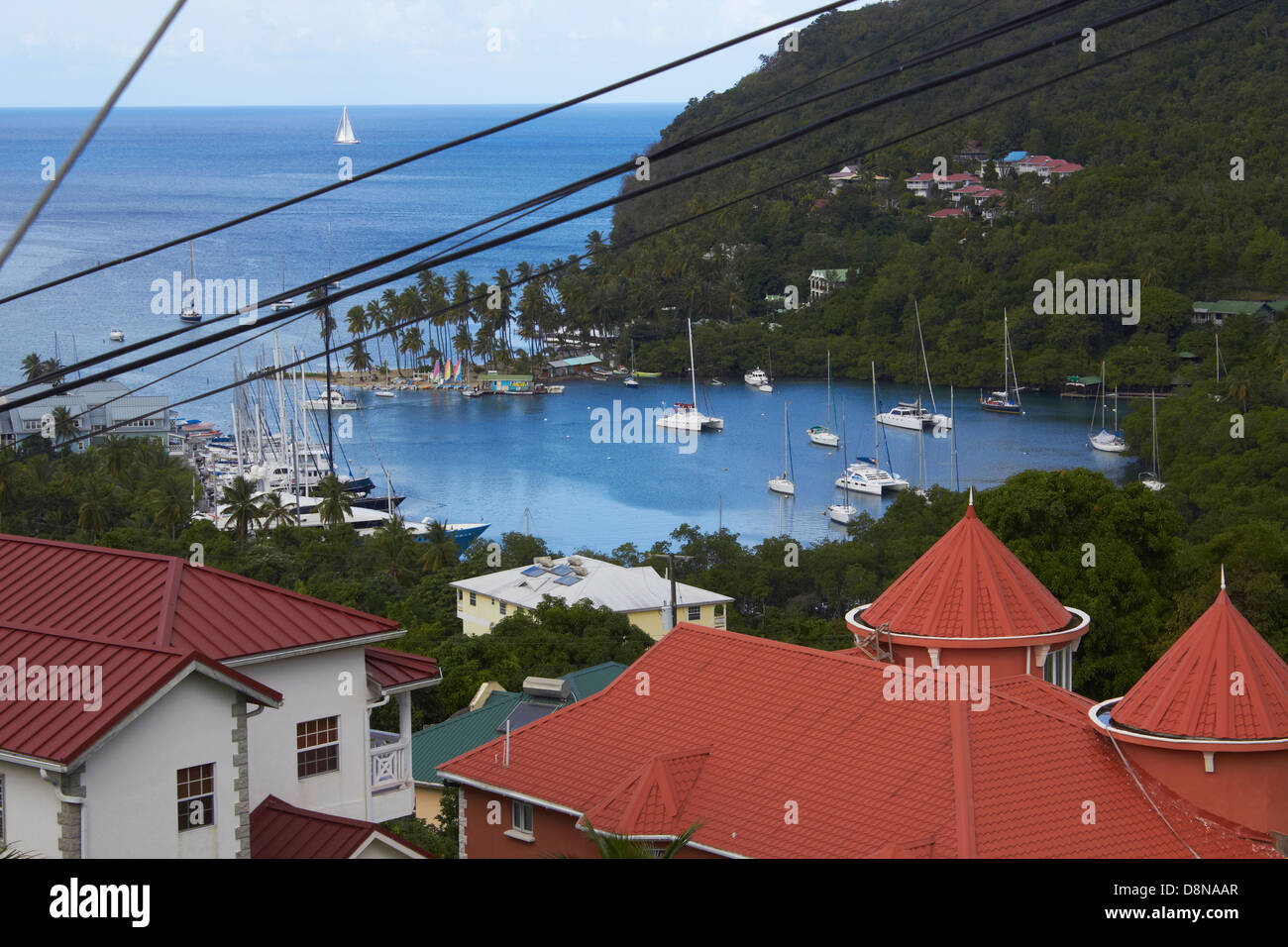 Saint Lucia Marigot Bay isola dei Caraibi Foto Stock