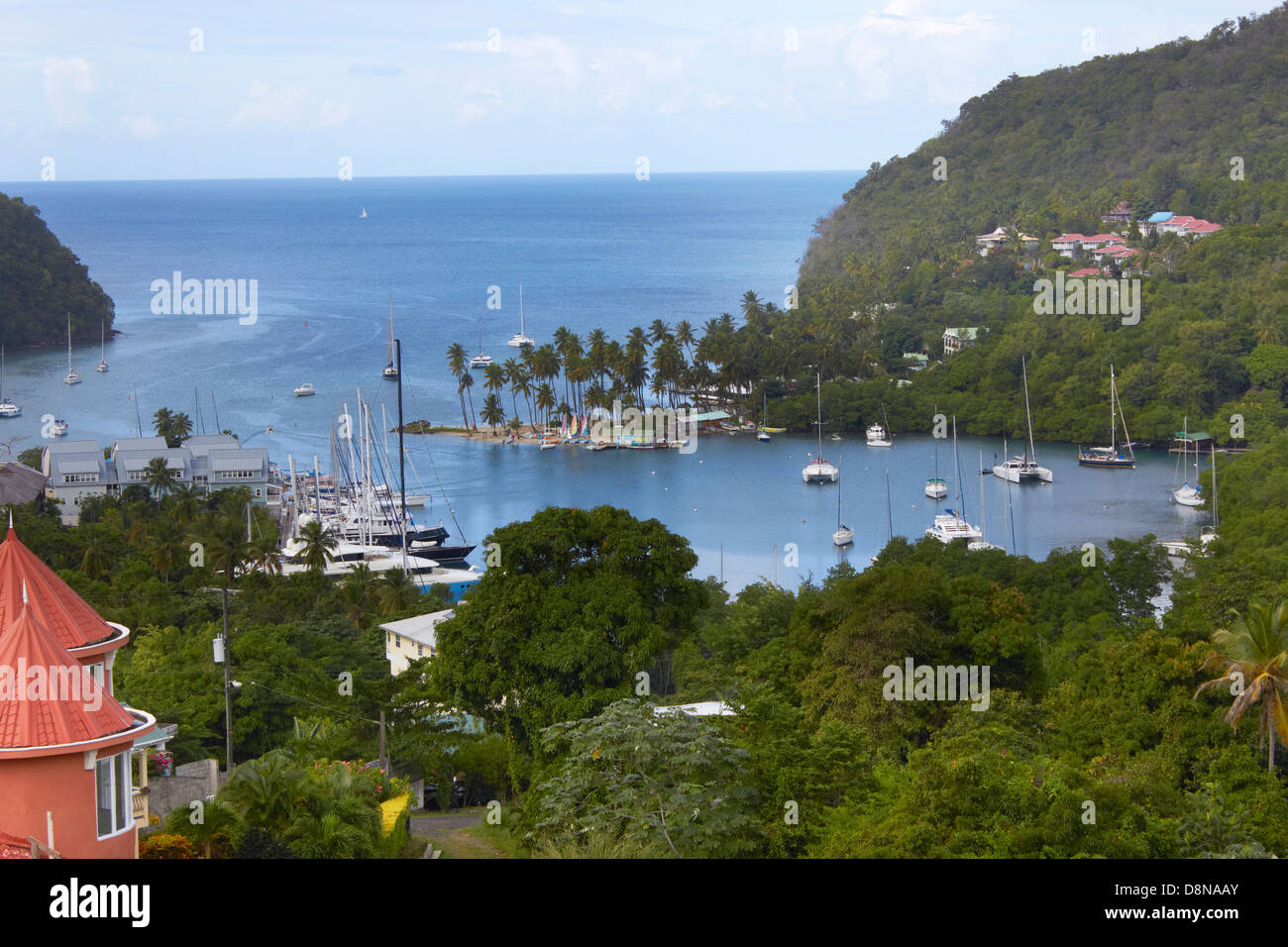Saint Lucia Marigot Bay isola dei Caraibi Foto Stock