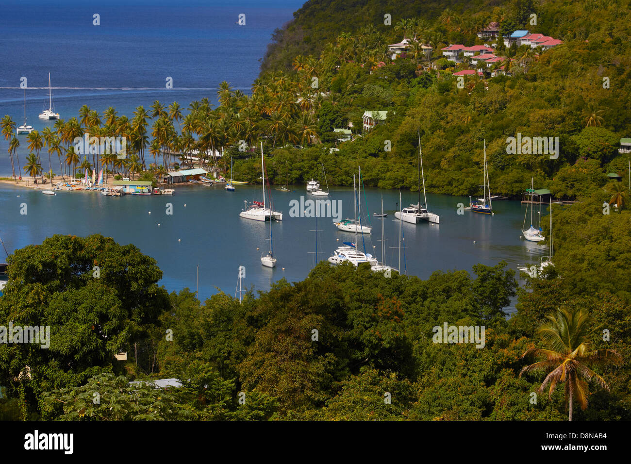 Saint Lucia Marigot Bay isola dei Caraibi Foto Stock