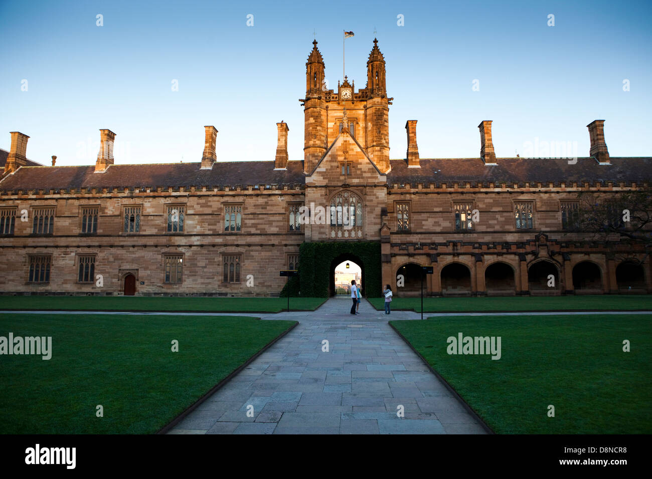 Una vista del Clock Tower presso l Università di Sydney in Australia Foto Stock