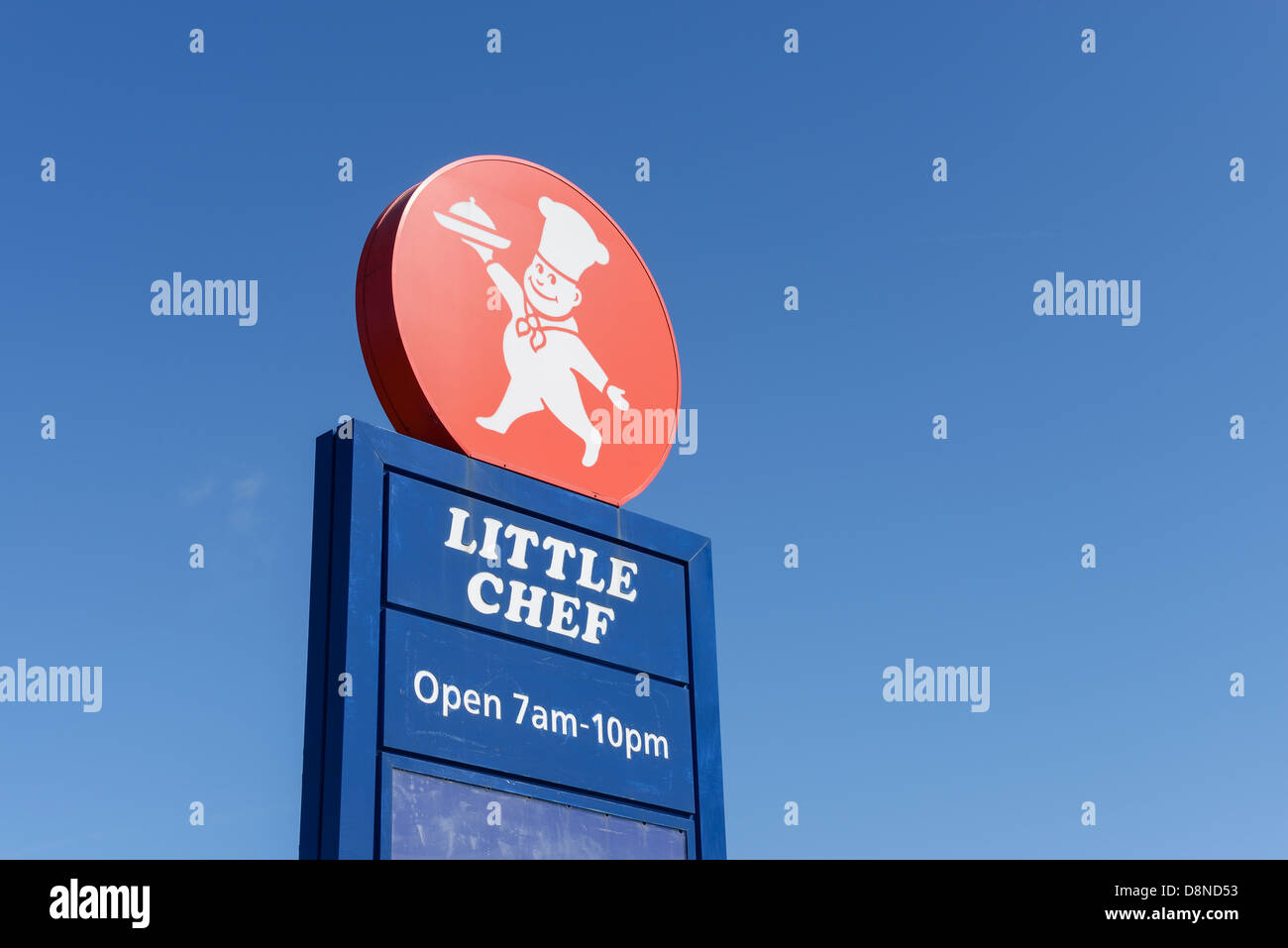 Little Chef ristorante stradale segno della catena e il logo Foto Stock