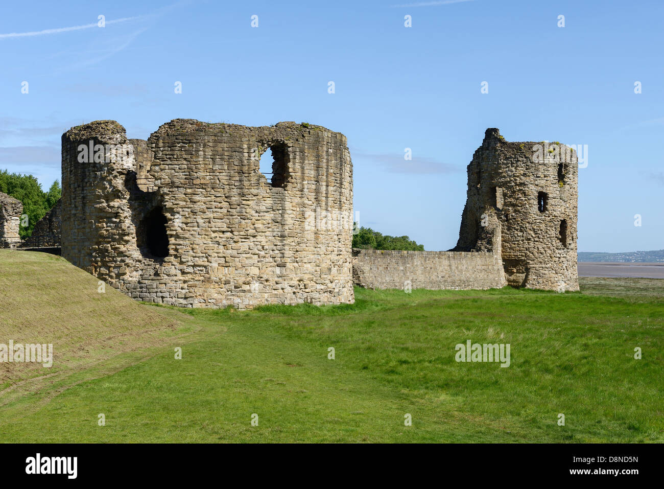 Flint Castle North East Wales UK Foto Stock