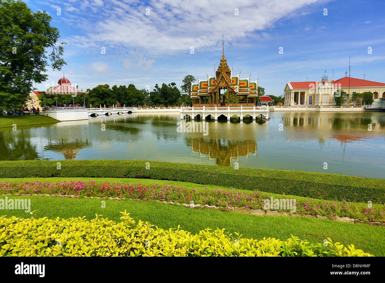 Aisawan-Dhipaya-Asana Pavilion, il Palazzo Estivo di Bang Pa-In, Ayutthaya, Thailandia Foto Stock