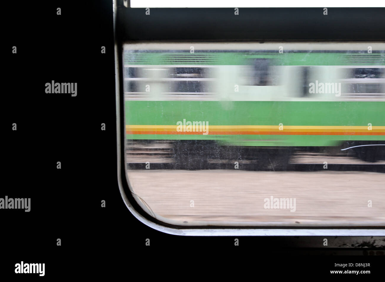 Viaggio in treno in Indonesia Foto Stock
