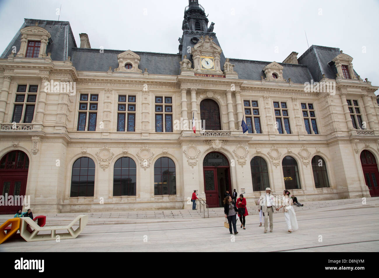 Poitiers Municipio Mairie sindaco edificio pubblico Foto Stock