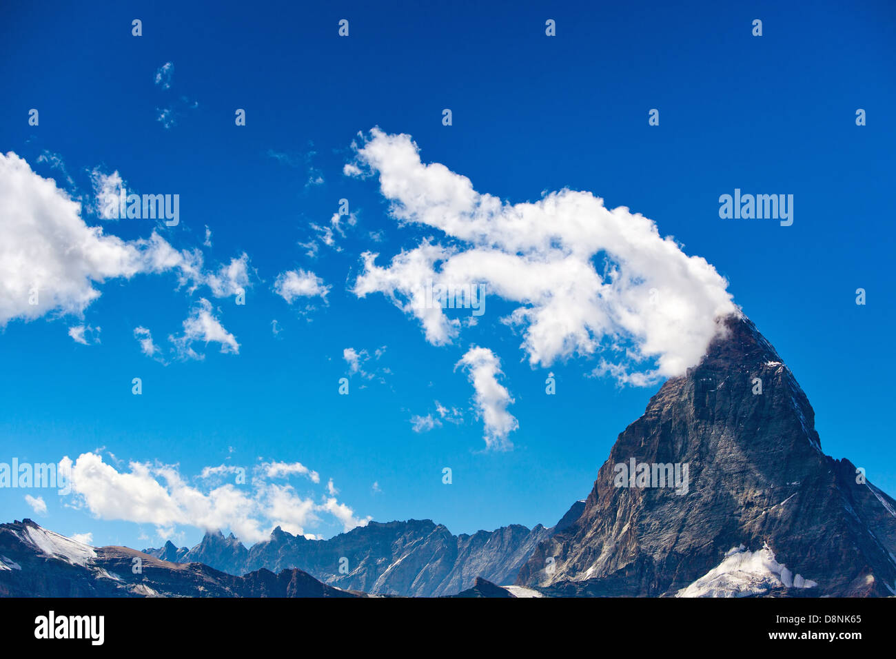 Alpi Monte Cervino estate paesaggio. Foto Stock