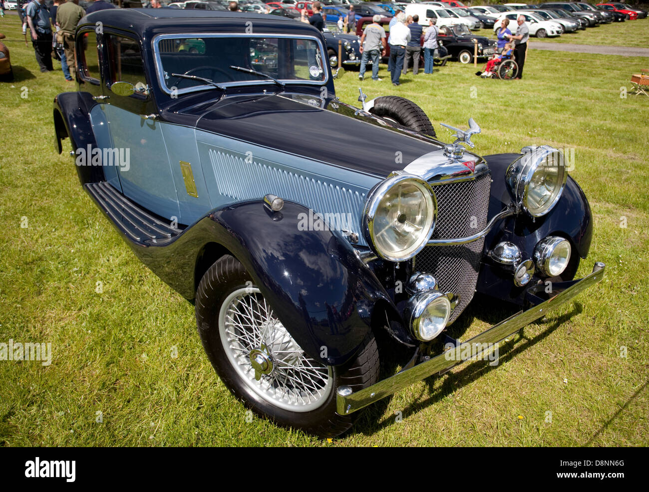 Un 1934 Alvis velocità 20 C al Crathes vapore e Vintage Rally, 26 maggio 2013 Foto Stock