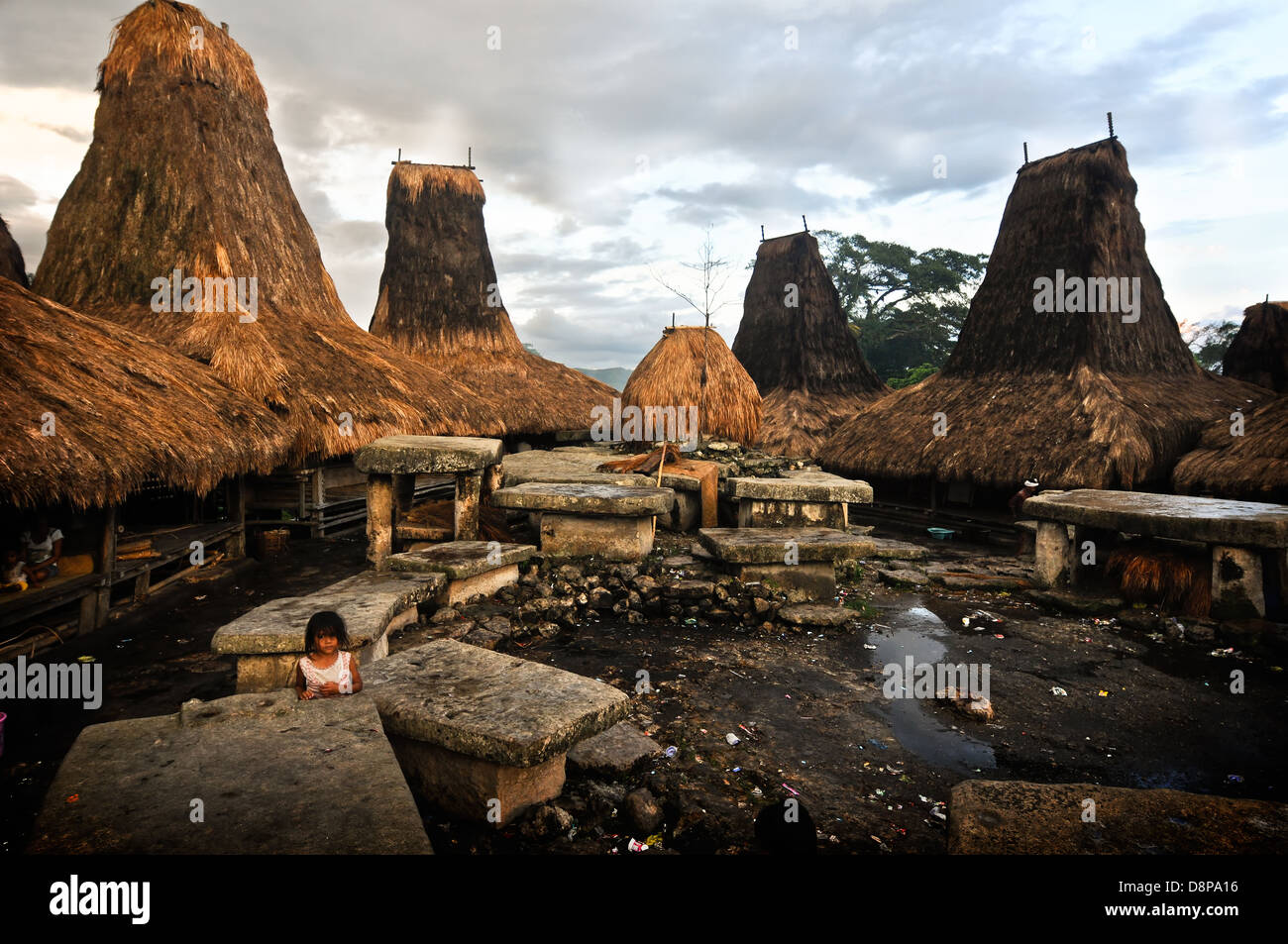 Il modo di vita tradizionale dell'isola di Sumba in Indonesia. Foto Stock
