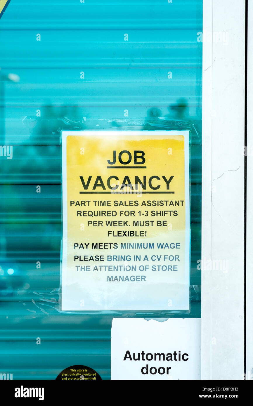 Job Vacancy Advert Immagini e Fotos Stock - Alamy