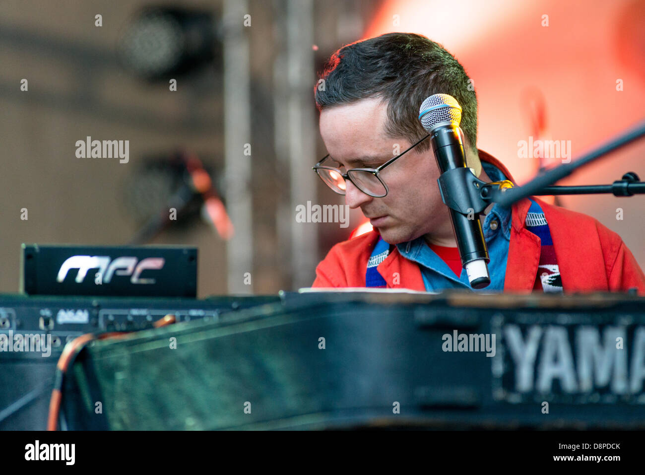 Mosca, Russia. 1 Giugno 2013.Alexis Taylor (Hot Chip) giocando su Mosca Ahmad Tea Music Festival. Mosca, 1 giugno, 2013 Credit: Alyaksandr Stzhalkouski/Alamy Live News Foto Stock