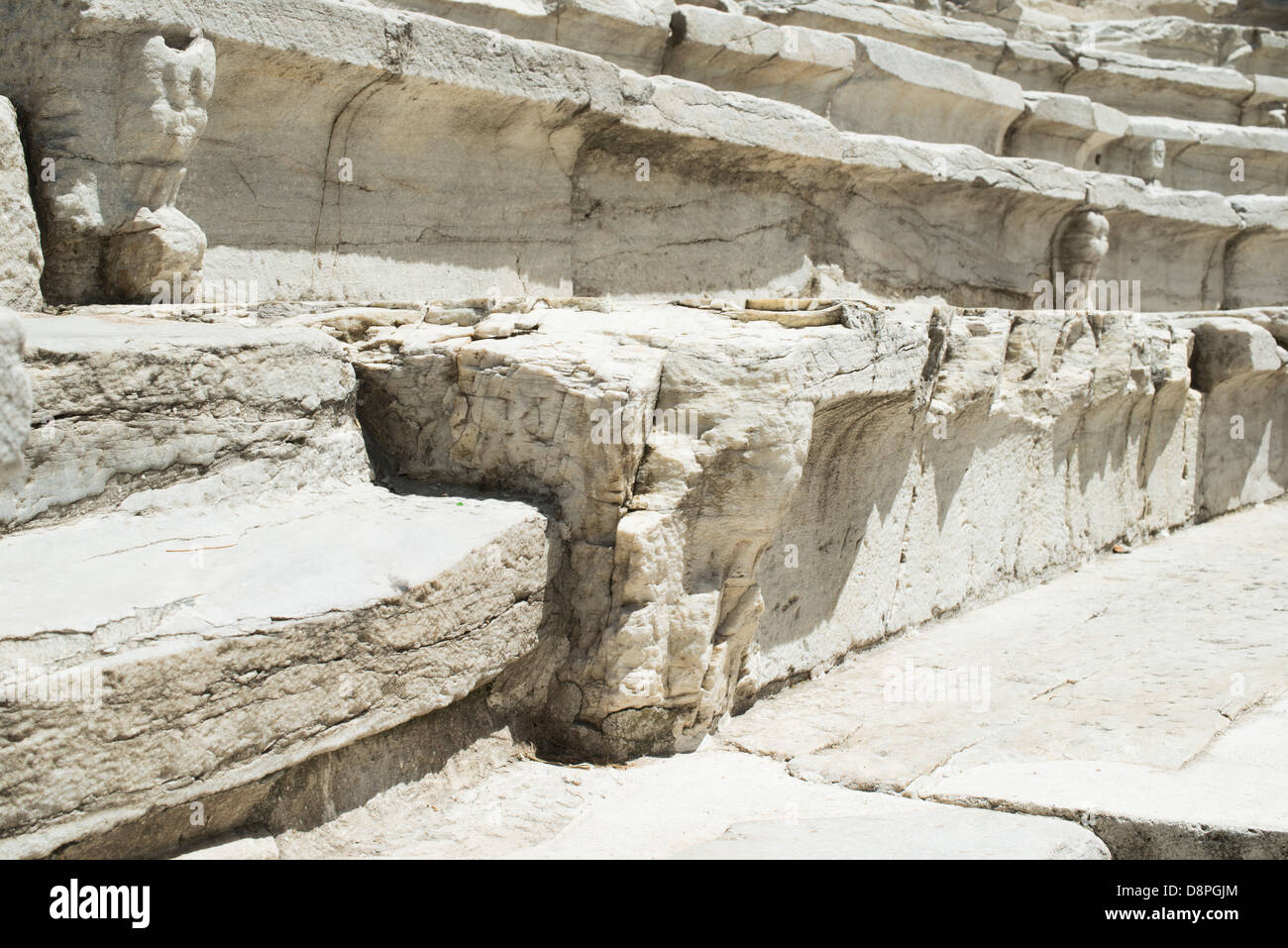 Artefatti di pietra. Antica arena per le lotte Foto Stock